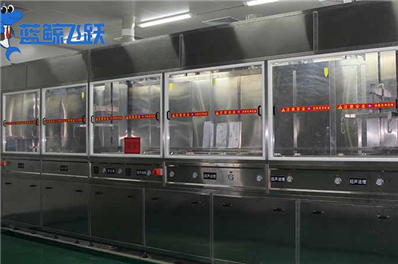 非标超声波喷淋清洗机上的风切吹水工艺，你知道吗？